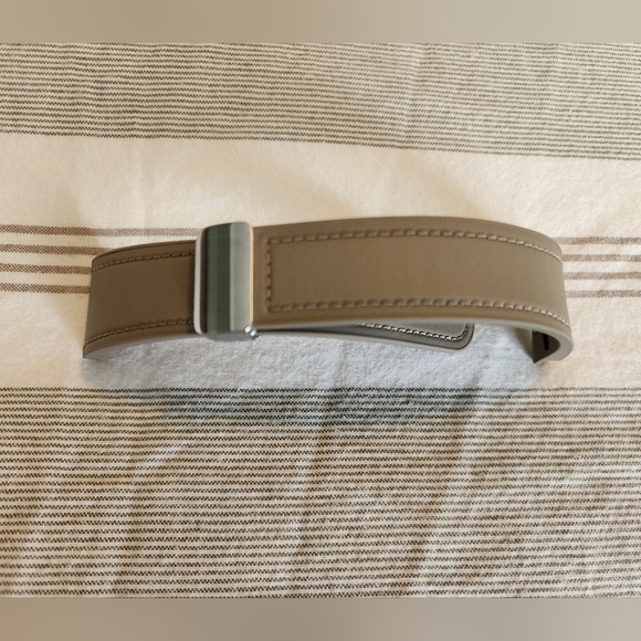 Galaxy Watch D-Buckle Hybrid Eco-Leather Band, M/L, Etoupe - Picture 2 of 2